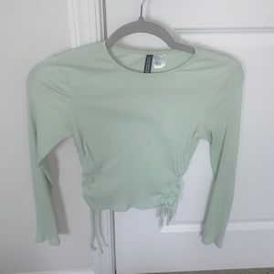 Pastel green H&M tight fit long sleeve